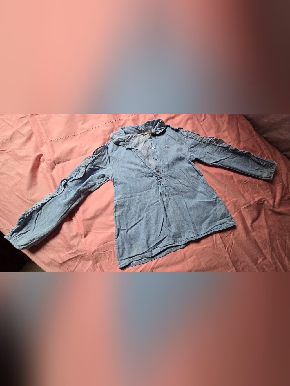 Calvin Klein Girls' Light Blue Button-Front Shirt